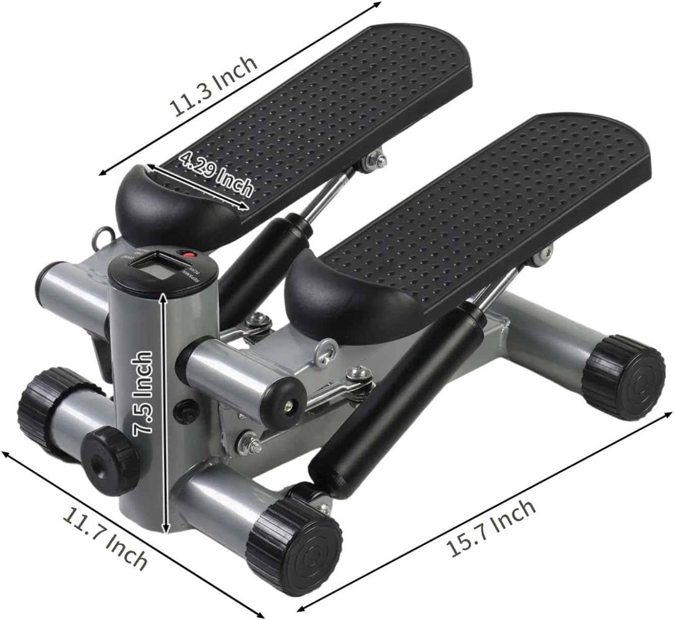 Sparta Mini Stepper Exercise Machine – Compact Fitness Stepper with LCD Display & Resistance Bands, Anti-Slip Foot Pedals, Portable Cardio Stepper for Home Workouts for Full-Body Conditioning