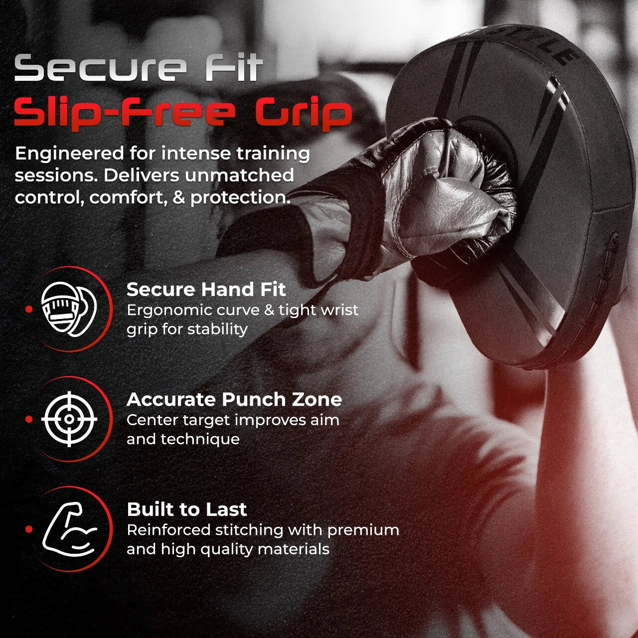 Focus pads Boxing Mitts Curved Hook and Jab Target Hand Pads - Great for MMA, Kickboxing, Martial Arts, Muay Thai, Karate Training - Padded Punching, Coaching Strike Shield
