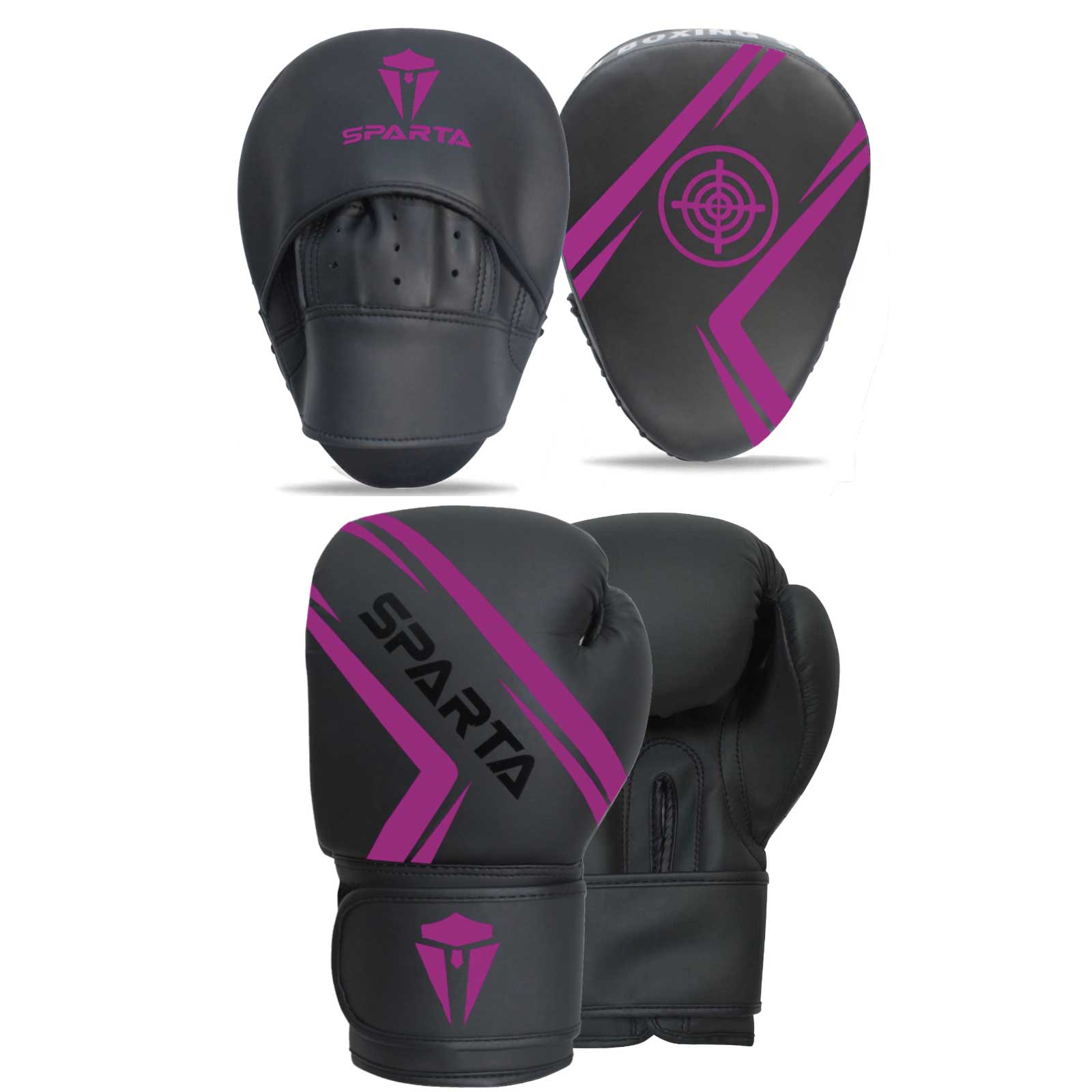 Boxing Gloves and Focus Pads Set for MMA Punch Bag Training & Fitness