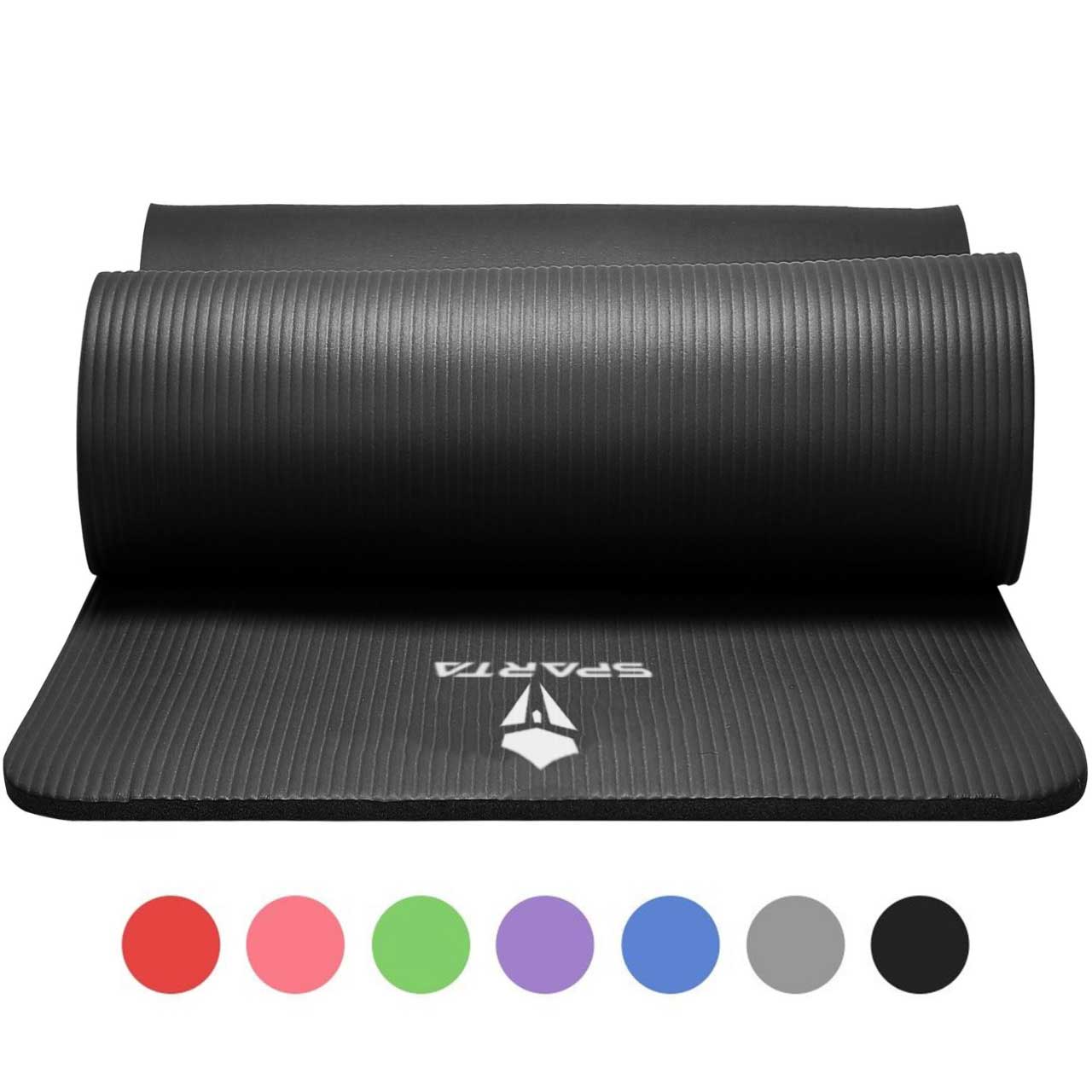 NBR Yoga Mat Exercise Fitness foam Extra Thick Non-Slip Large Padded High Density for Pilates gymnastics stretching Workout with Free Carry Strap.