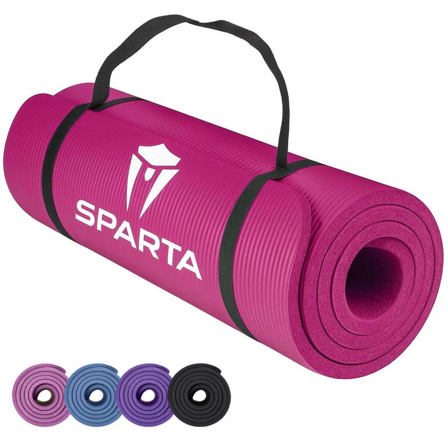 NBR Yoga Mat Exercise Fitness foam Extra Thick Non-Slip Large Padded High Density for Pilates gymnastics stretching Workout with Free Carry Strap.