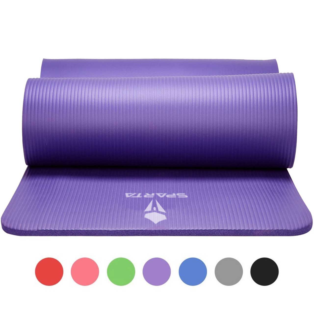 NBR Yoga Mat Exercise Fitness foam Extra Thick Non-Slip Large Padded High Density for Pilates gymnastics stretching Workout with Free Carry Strap.