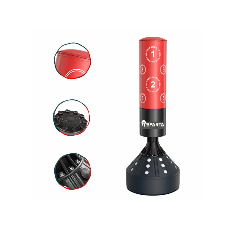 Spartawarrior Heavy Duty Free Standing Punch Bag - Kickboxing Equipment