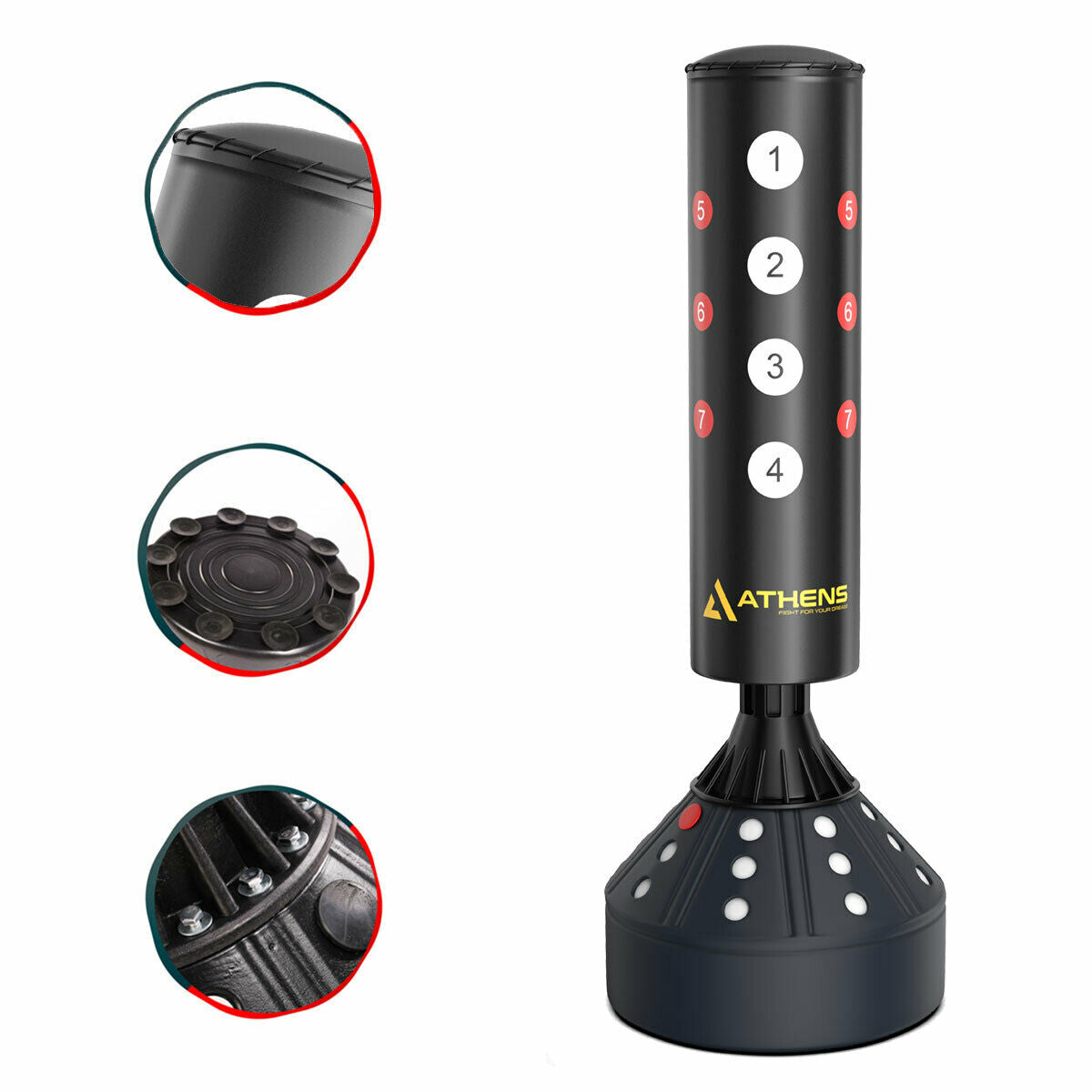 Spartawarrior Heavy Duty Free Standing Punch Bag - Kickboxing Equipment