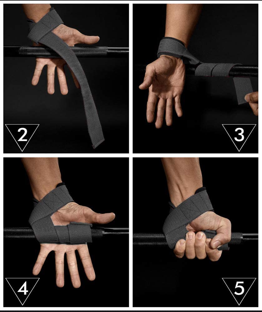 Weight Lifting Straps with Padded Wrist Support – Non Slip Advanced Flex Gel Grip - Great for Bodybuilding
