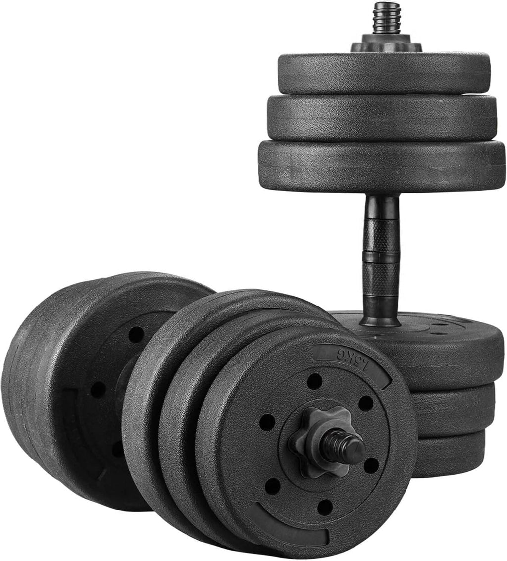 Adjustable Weights Dumbbells Set for Men & Women, 2 in 1 Barbell hand Weights set ideal for Weight Lifting, Body building, Strength Training, Home Gym Fitness Workout 20kg,30kg gym weights
