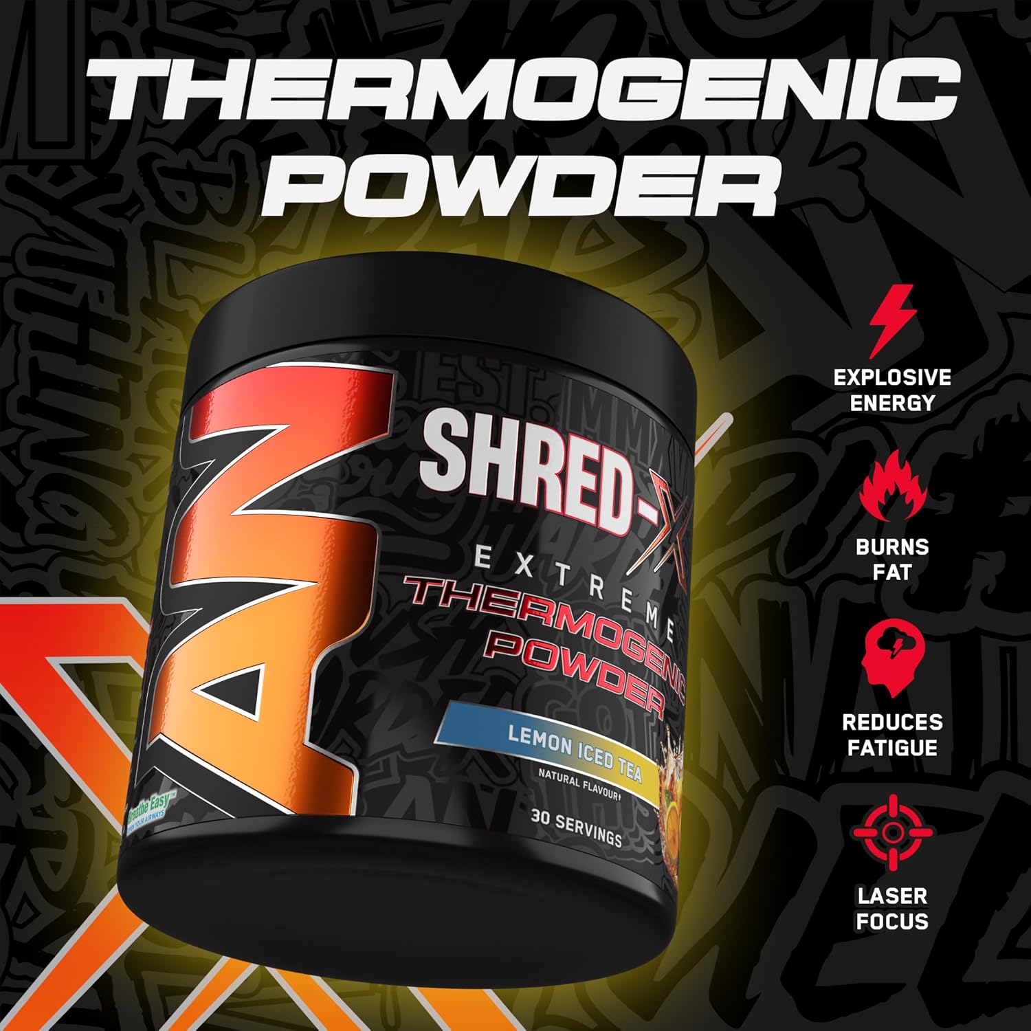 Applied Nutrition Shred X Fat Burner - ABE All Black Everything Fat Burner, Thermo Weight Management (300g - 30 Servings)