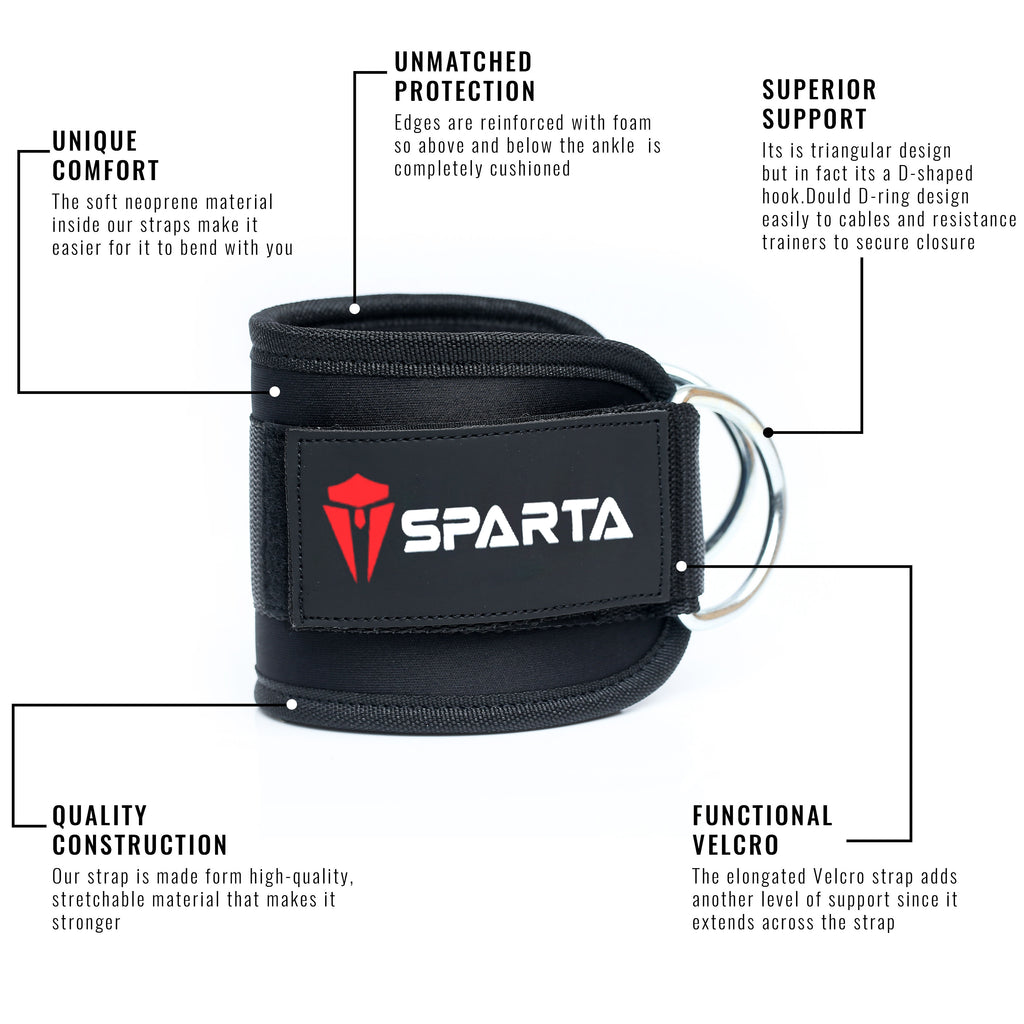 Ankle Straps for Cable Machines- Ankle Cuff For Leg Workout Cable Pulley Equipment Machine- Cable Straps For Men And Women adjustable with velro strap
