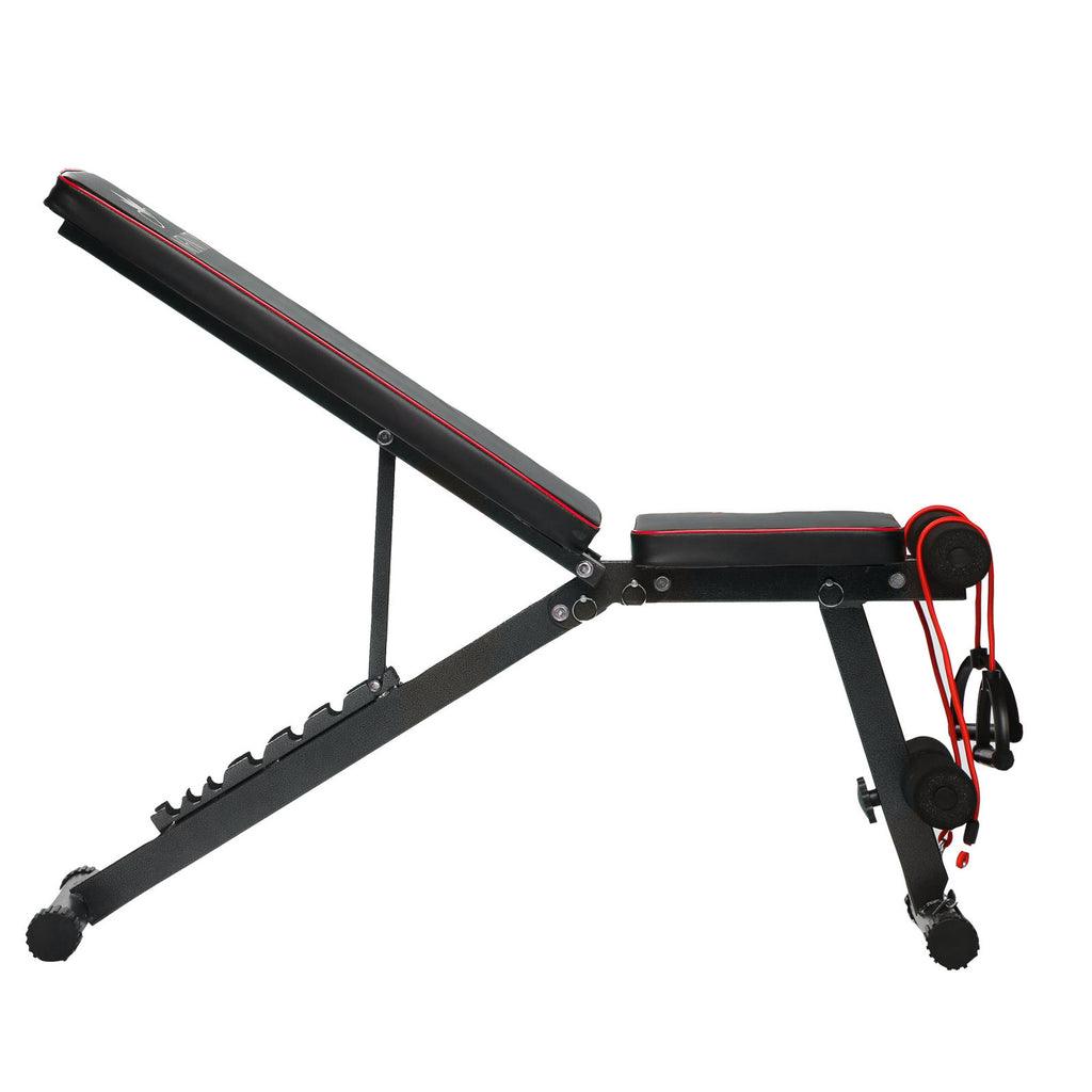 Adjustable Weight Bench  Utility Incline Decline Flat Foldable Bench Press sit up for Full Body Workout Home Exercise Gym Equipment – 7 Adjustable Positions & 2 Training Straps