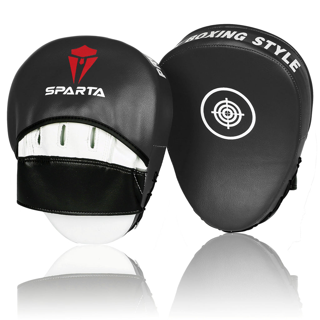 Focus pads Boxing Mitts Curved Hook and Jab Target Hand Pads - Great for MMA, Kickboxing, Martial Arts, Muay Thai, Karate Training - Padded Punching, Coaching Strike Shield