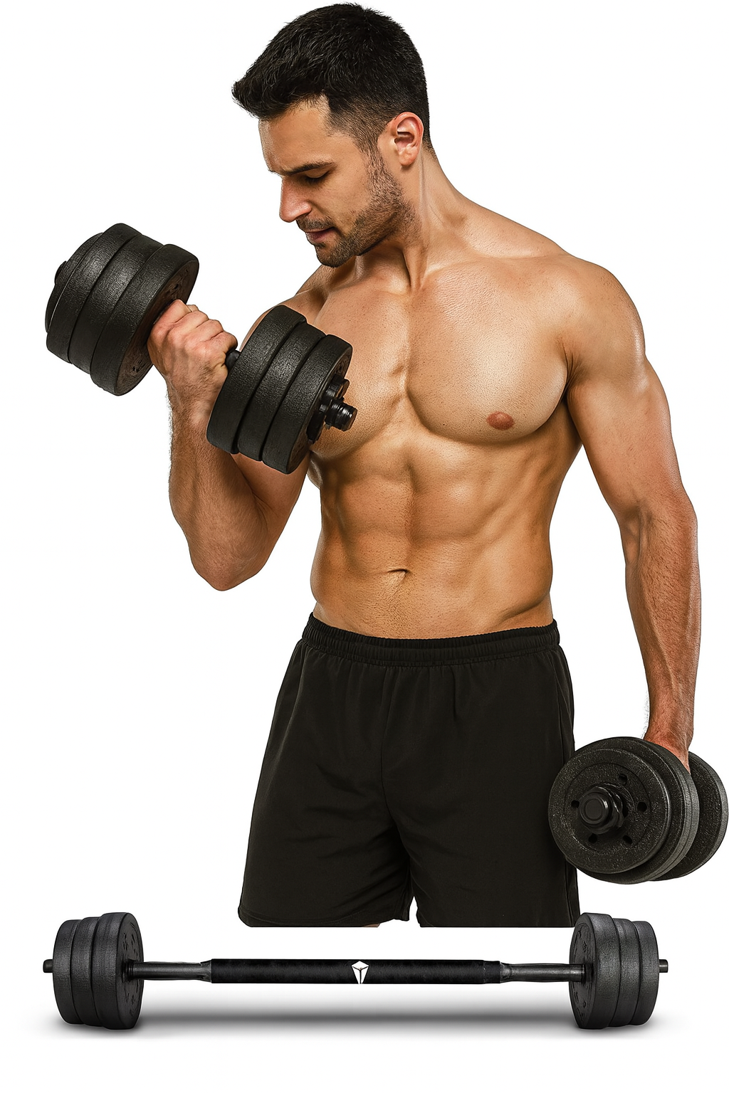 Dumbbell Barbell Weight Set for Home Gym Fitness Adjustable