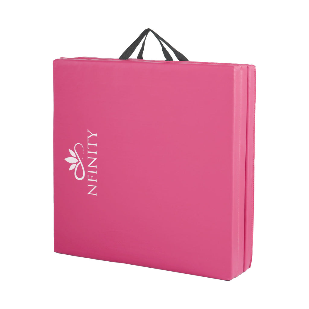 Spartawarrior Gymnastic Pink Yoga Mat 6FT Long – Non-Slip PU Leather Surface - High Density Polyether Rebound inner Material