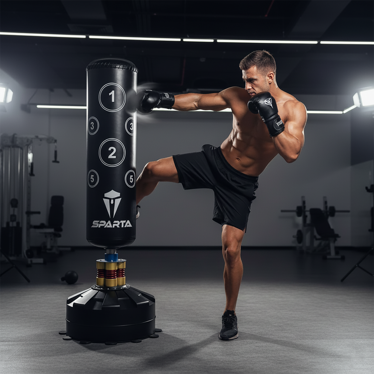 Free Standing Punch Bag  Durable Punching Bag for Home Gym Training Sparring boxing bag 6ft