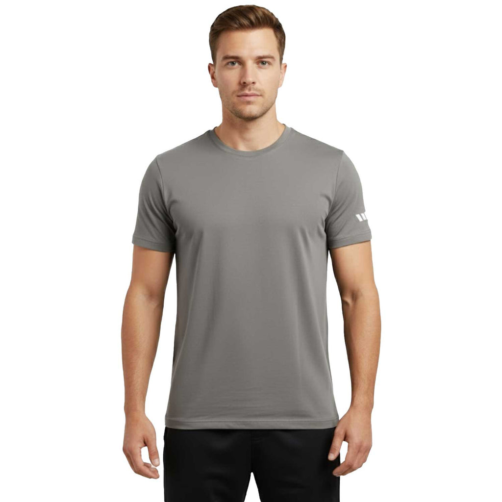 Men’s 3-Pack Gym T-Shirts – Quick Dry Workout Tops, Moisture-Wicking Training,Breathable Fitness Running Shirts for Gym, Sports & Everyday Wear (Blue, Black, Grey)