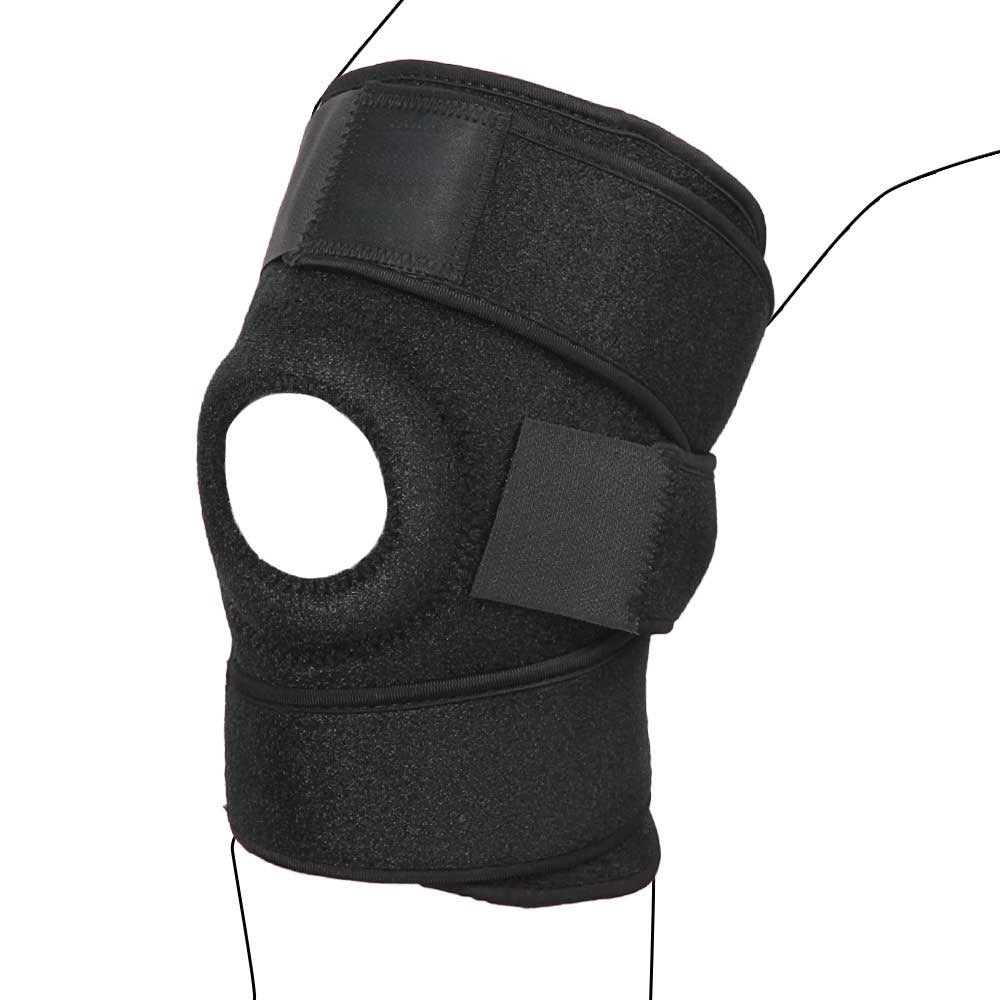 Knee Support Brace Open Patella Adjustable Compression for Ligament Support, Meniscus Tear, Arthritis, Cartilage Damage & Joint Pain Relief Men & Women