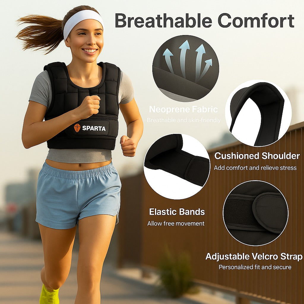 10KG, 20KG Weighted Vest  Fully Adjustable for Running Training Weight Loss Jacket Workout Jogging Walking Boxing Training Waistcoat Strength Training, home gym Equipment for Men Women