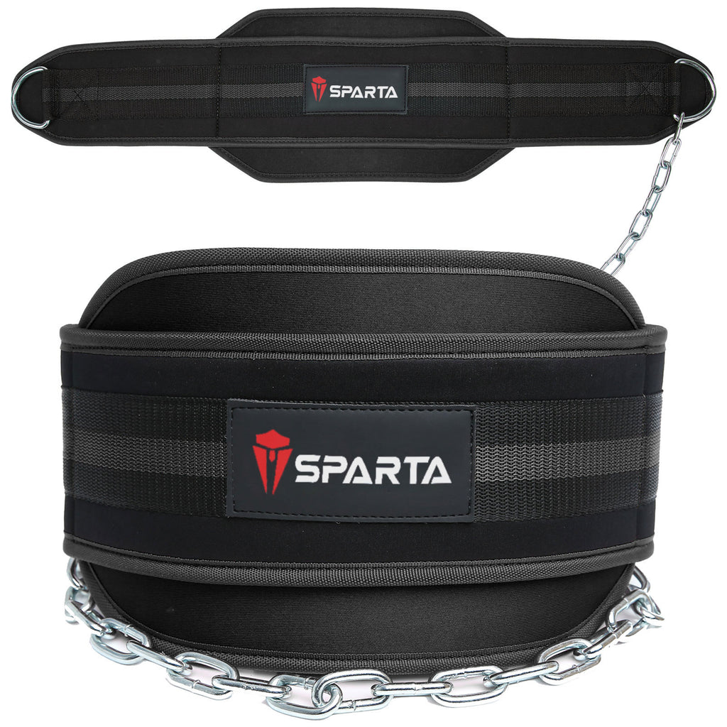 Spartawarrior Dipping Belt with Chain - Weightlifting Belts - Ideal Pull Up Dip Belt