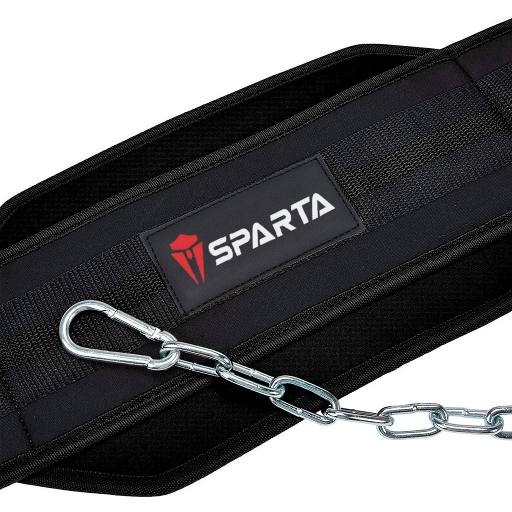 Spartawarrior Dipping Belt with Chain - Weightlifting Belts - Ideal Pull Up Dip Belt