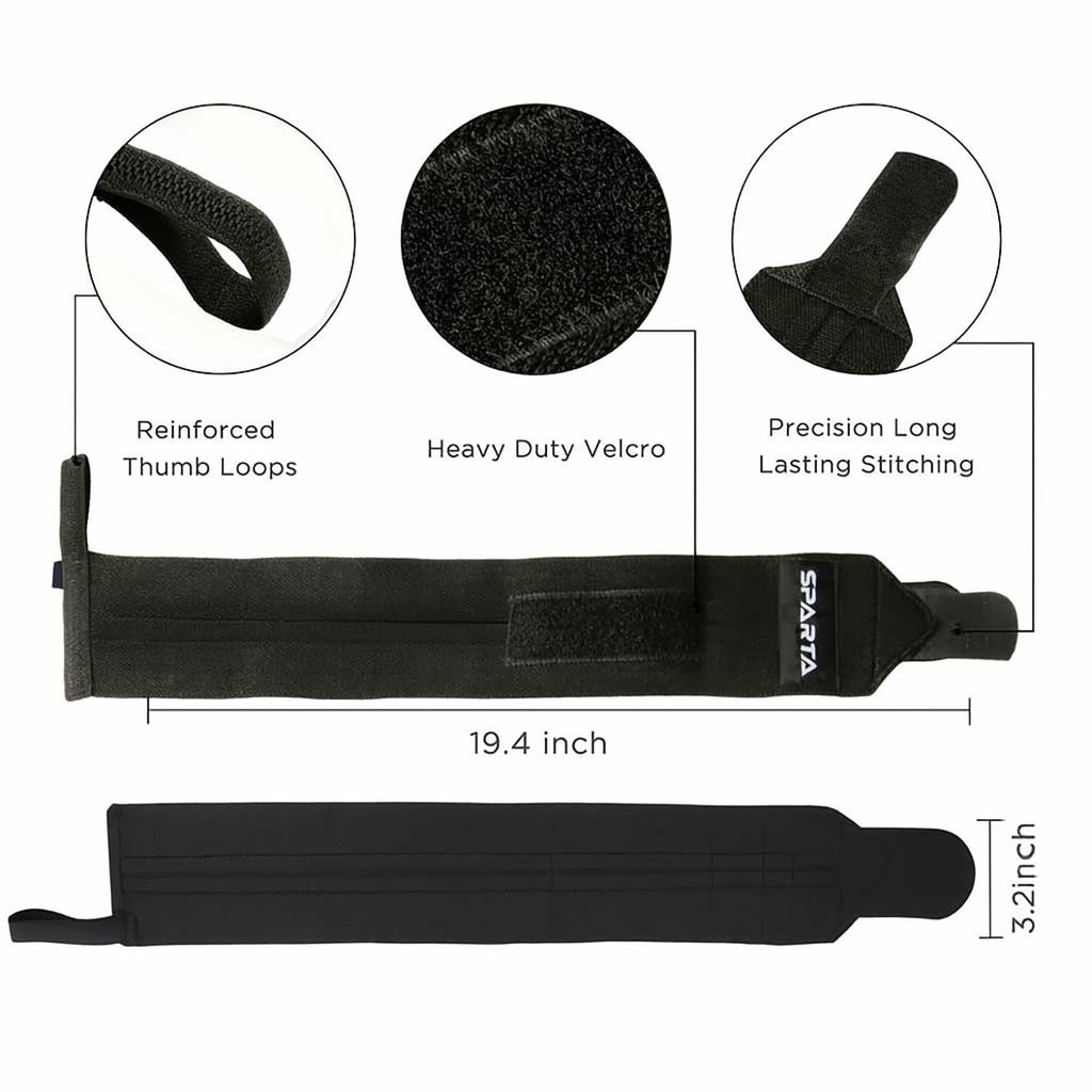 Weight Lifting Wrist Wraps Supports Gym Training Fist Straps Sold as Pair & One Size Fits All