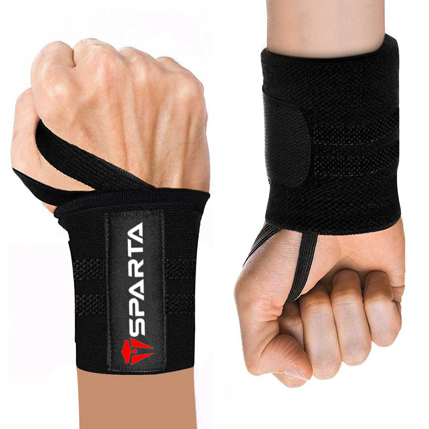 Weight Lifting Wrist Wraps Supports Gym Training Fist Straps Sold as Pair & One Size Fits All