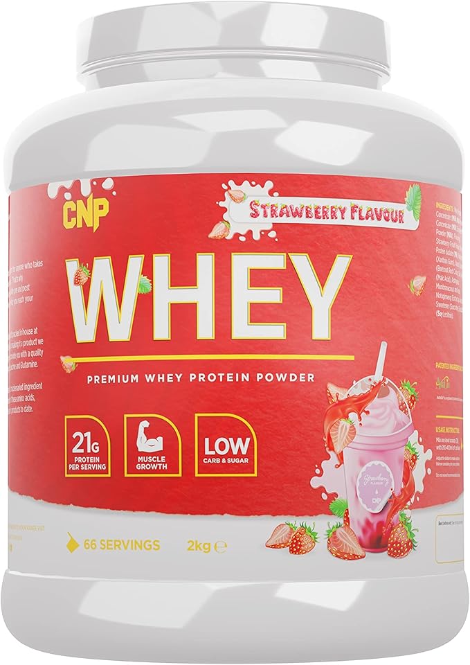 CNP Professional Premium Whey Protein Powder 2kg & 900g, 21g Protein, Low Carb, Easy Digestion, 66/30 Servings, Vegetarian, Halal